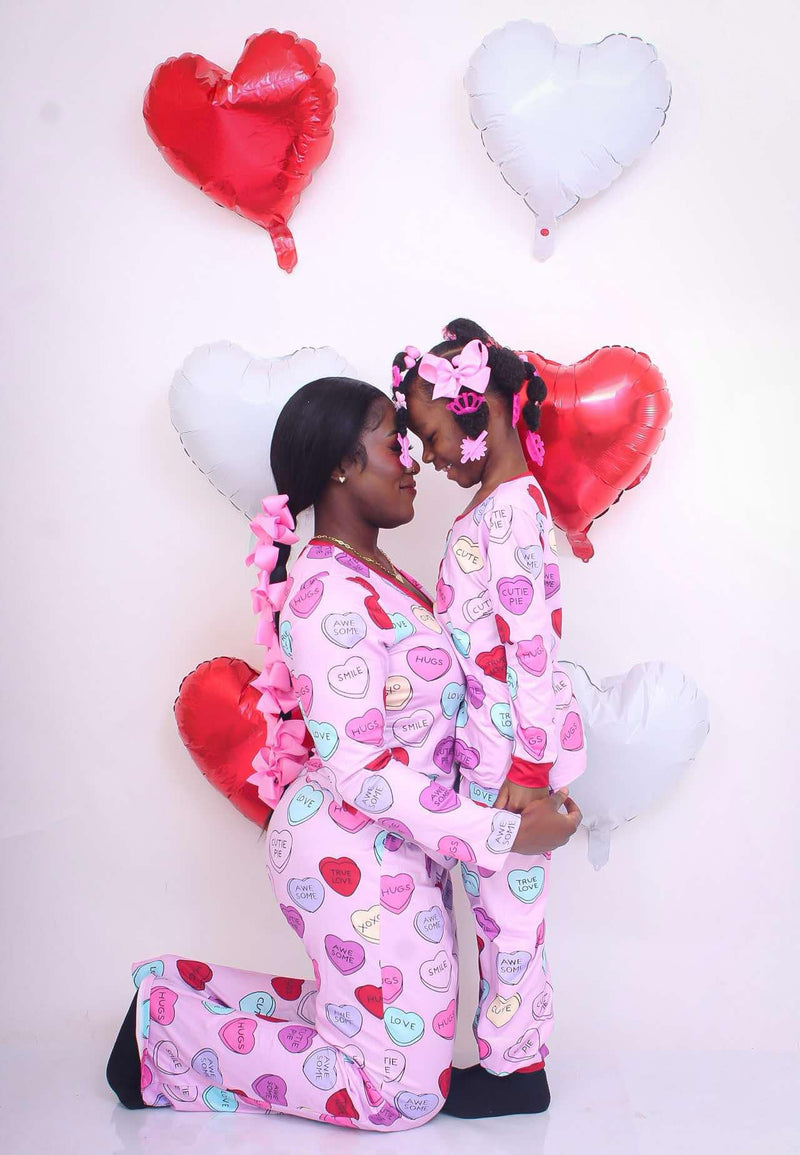 Valentines Day Love Pajamas Parent &Child Set