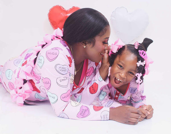 Valentines Day Love Pajamas Parent &Child Set