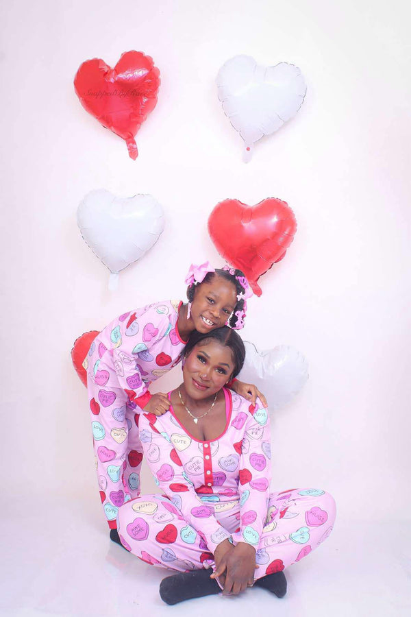 Valentines Day Love Pajamas Parent &Child Set