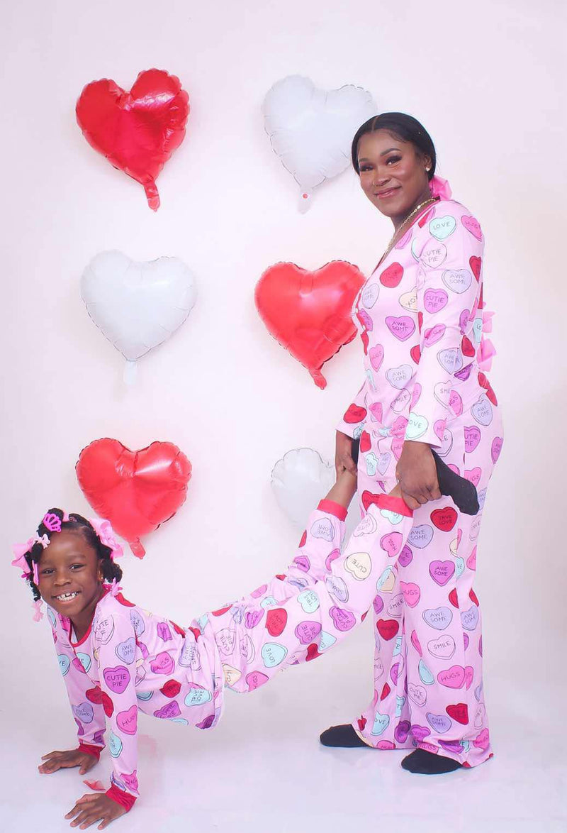 Valentines Day Love Pajamas Parent &Child Set